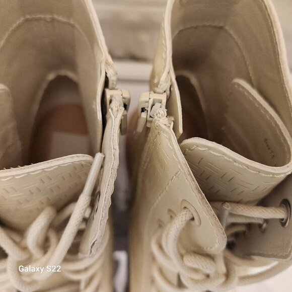DOLCE VITA Womens Ivory 1" Platform Front Heel Pull-Tab Piker Combat Boots 7.5 M - Picture 10 of 14